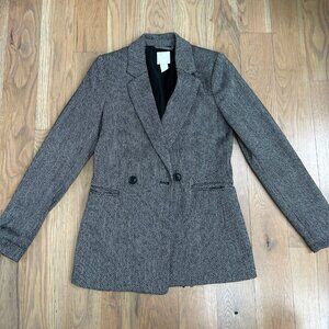 H&M Double Breasted Straight Cut Blazer Size 0